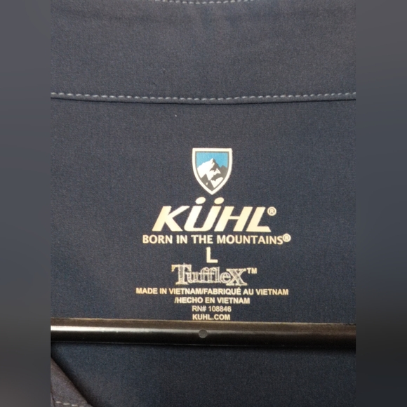 Kuhl Tufflex Men's Renegade Shirt Button Down Short Sleeves Blue Size L Pre-own - Picture 7 of 12